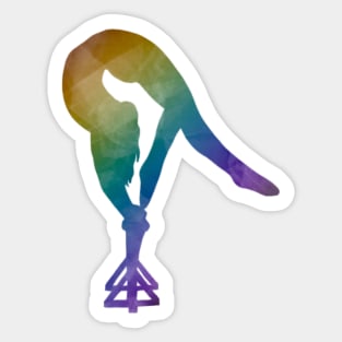 An acrobat doing a one leg ring Sticker